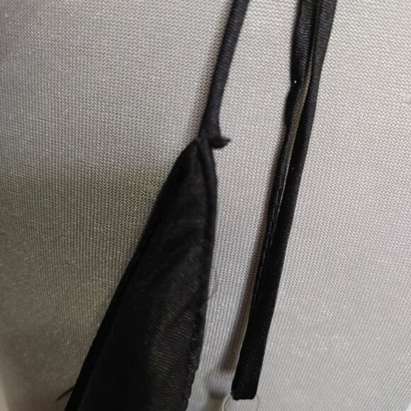 BLACK satin rhinestone chemise size S - Picture 10 of 16